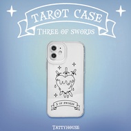 Ip case in broken heart-shaped tarot card 3 Of Swords7/7p/8/8p/x/xr/xs/11/12/13/pro/max/prm/14/pro/m