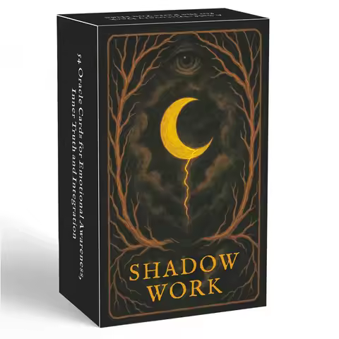 54 Set, 13x8cm Reflective Moon Shadow Work Oracle , Self-Discovery Emotional Perception Game, Spirit