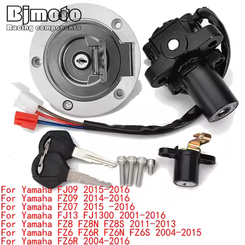 FJ FZ 09 13 1300 Fuel Gas Cap Ignition Switch Seat Lock with Key Kit For Yamaha FJ09 FZ09 FJ-09 FZ-0