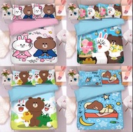 line friends brown 熊大 床單套裝 床上用品 床笠 枕頭袋 被套 兔兔 cony sally choco kakao friends ryan apeach