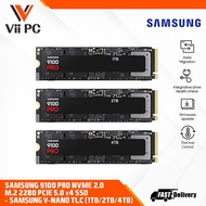 SAMSUNG 9100 PRO 1TB / 2TB / 4TB N.2 NVME GEN 5 Sequential Read Speed Up to 14,800 MB/ Write heatsin