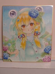 東方project 洩矢諏訪子 直筆色紙 簽繪
