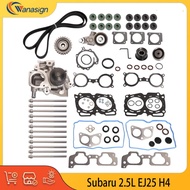 EJ25 EJ253 Engine Water Pump Timing Belt Kit Full Gasket Set Fit 2.5 L  For 06-12 Subaru Impreza Leg