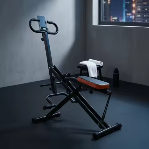 Foldable Exercise Bike Upright Folding Exercise Bike Stationary Cycle Padded Equipment Cushioned for