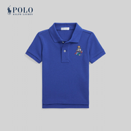 Polo Ralph Lauren Kids เสื้อโปโลเด็กผู้ชาย Polo Bear Cotton Mesh Polo Shirt รุ่น CWPOKNII8020239 สีฟ้า