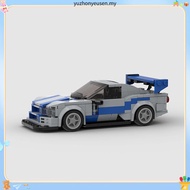 MOC NISSAN Skyline GTR R34 Super Sports Cars Building Blocks Toys For Kids Boys And Girls Compatible