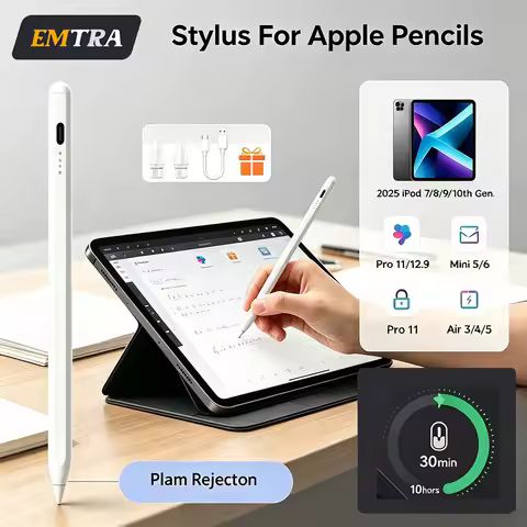 For iPad Pencil 2026 Stylus Pen for Air Pro M3 with Palm Rejection and Tilt Sensitivity for iPad 11 