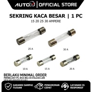 Large Glass Fuse 15 20 25 30 Ampere 15A 20A 25A 30A Fuse Tube Fuse Glass Fuse