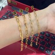 18k Paper Clip Bracelet Stainless Premium 7-8" size Non Faded