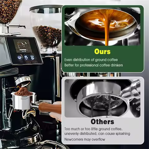 Portafilter 51 mm for Dedica EC680/EC685 Coffee Machine, Bottomless Portafilter with Filter Baskets