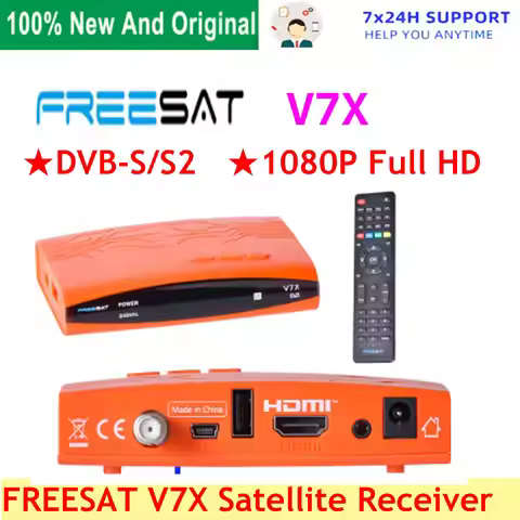 [Genuine] Latest FREESAT V7X DVB-S/S2 1080P HD Satellite receiver Full HD 1080P Full HD 1080P H.265 