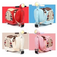 RIDE ON Children Luggage Scooter Bag Beg Pakai Kanak-Kanak Design Skuter Boleh Naik Travel Luggage Scooter Kids Bag