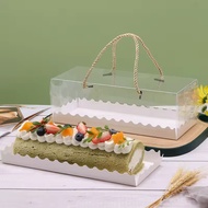IYYO KIDS | DK01 Rectangular Roll Cake Mica Box with Elegant Gold Rope With Size 22x11x8 24x11x10 27