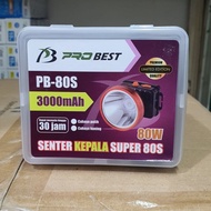 Senter Kepala 80 Watt Probest PB-80S NEW CAHAYA KUNING DAN CAHAYA PUTIH CAS PROBEST 80 WATt 3000MAH 