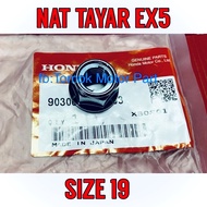 [SIZE 19] nat nut shaft skru batang sap tayar ex5 depan/belakang/lock nut wave dash sym future