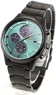 RN-TY0001E Men's Contemporary Solar Chronograph Watch, Made in Japan, Green, green, Watch Orient, Solar