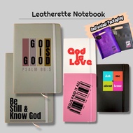 Christian Leatherette Notebook with Garter | Bible Verse Journal | Inspirational Gift A5 Notebook
