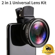 2 in 1 Lens Kit Super Wide Angle & Macro Phone Clip Camera Lens Fish Eye for Phone Camera Accessory