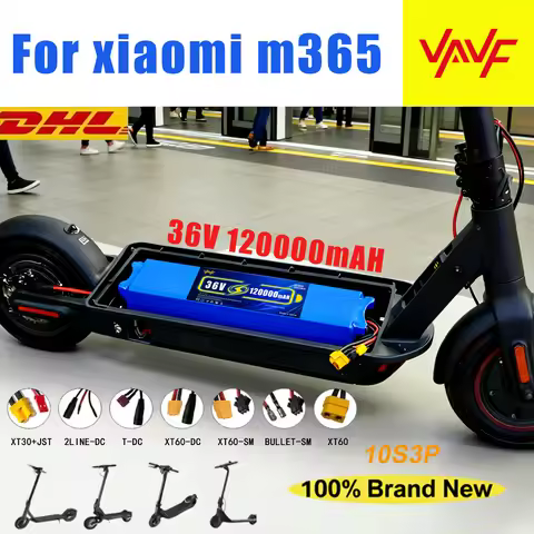 New 2025 10S3P🍍36V 120000mAh Electric Scooter Battery Pack 18650 Lithium M365 Electric Scooter 36v B