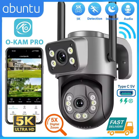 10MP 5K Dual Screens WiFi Security Camera Night Vision O-KAM PRO Outdoor Surveillance Camera Ai Huma