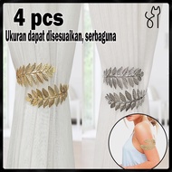 4PCS Luxury Curtain Tiebacks Durable Metal Curtain Tiebacks Window Curtain Hooks Curtain TiebackTALI