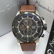 Alexandre Christie AC 6549 MC LBRBA Chronograph Men Black Dial Brown
