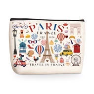 Funny Paris Travel Gifts for Women Makeup Bag France Paris Lovers Gift Birthday Mothers Day Annivers