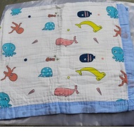 Kiluta-Jubon. Khăn xô NHĂN 6 lớp có viền kích thước Jubon 110*115cm-Kiluta 95*113 cm