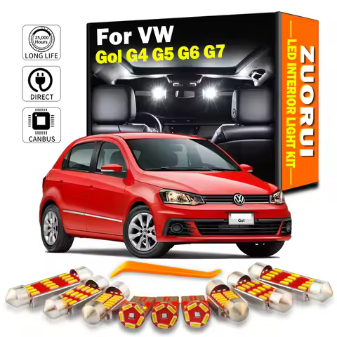 ZUORUI Canbus LED Interior Map Dome Trunk Light Kit For Volkswagen VW Gol G4 G5 G6 G7 Car Led Bulbs 