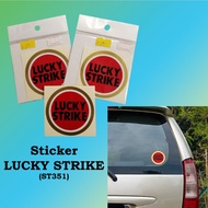 Sicker Potong Lucky Strike Sticker Motor Kereta dan Helmet