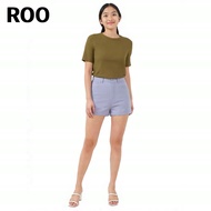 ROO Lady Round Neck Short Sleeve T-Shirt 100% Cotton