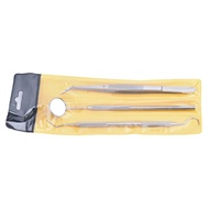 3pcs/set Dental Hygiene Tools Kit Dental Probe Mirror Tweezers Stainless Steel Kit
