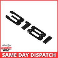 318i LETTERING REAR BOOT LID TRUNK BADGE EMBLEM FOR BMW 3 SERIES, GLOSS BLACK