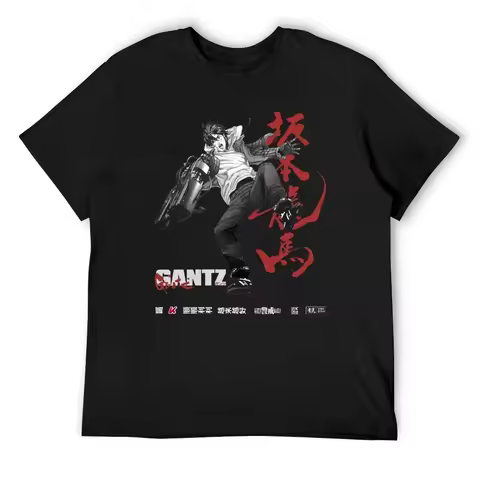GANTZ Kei Kurono Katsumi Kato Anime T-shirt Graphic Cotton Short Sleeve Crew Neck Summer Oversized R