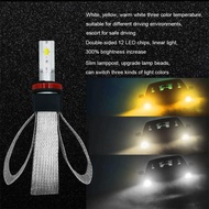 [Kho Hải Phòng] Bộ 2 bóng đèn pha LED H11 3 Màu Đèn gầm ô tô siêu sáng đèn led gầm cho ô tô chân đèn