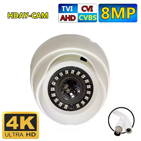5MP AHD 8MP Infrared Analog Dome Camera Security 1200TVL Surveillance Camera Fisheye 1.7mm CCTV Indo