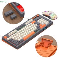 ANTOT RAIKU T98 Keyboard, 98 Key Layout Luminous Keyboard Mouse Set,  Rainbow Color USB Connection  
