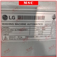 T2312VSAL LG Washing Machine Spare Parts Used Terpakai Diamond Glass Door