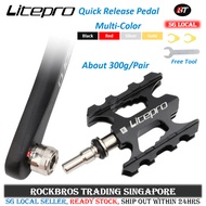 [SG seller] Litepro quick release pedal light weight pedal aluminium pedal brom pedal foldable bike pedal bmx pedal