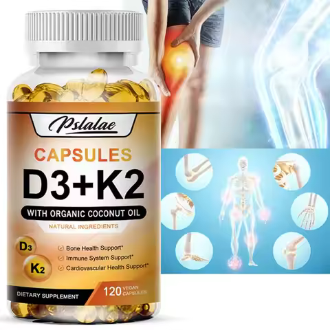 Vitamin D3 + K2 - Help Regulate Calcium Metabolism, Promote Bone, Teeth and Skin Health, Support Imm