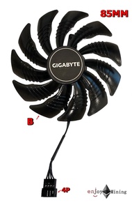 พัดลมการ์ดจอ GIGABYTE RTX2060 GTX1650 1660 1660s 1660Ti (T129215SU) (85mm.)