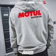 Attitude modified car motul letter logo print men's mot 300V engine oil casual modified car enthusia