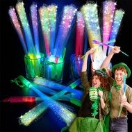 12/24pcs Fiber Optic Light Wand LED Glow Wands Flashing Sticks Light Up Wands Glow In The Dark Party