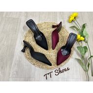 Women's 6cm high heels, smooth silk leather, comfortable heart slit TT Shoes 6ptrondalua