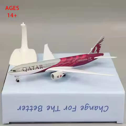 20cm Alloy Metal AIR QATAR Airways Boeing 777 B777 Airplane Model Diecast Air Plane Model Aircraft W