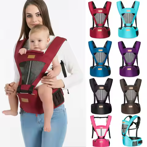Newborn Baby Carrier Kangaroo Toddler Sling Wrap Portable Infant Hipseat Soft Breathable Adjustable 