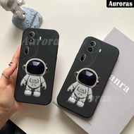 For OPPO Reno 11 5G Case Smooth and Light Soft Cases + Astronaut Holder for OPPO Reno 11 Pro 5G 11F Back Cover