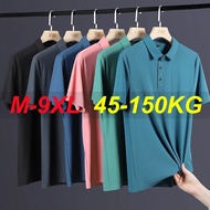 Summer Plus Size 7xl 8xl 9xl Polo Shirt Men Quick Dry Ice Silk Breathable Polo Men's Oversize Busine
