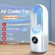 【6 Gear】Portable Air Cooler Fan,Air purifier,Bladeless Humidification Fan,USB Air Cooler Fan,Portable Fan,Humidifier Air Cooler,Purification Bladeless Fan,Spray Humidification Refrigeration Desktop Portable USB Fan,Opolar Fan,portable aircon,air con