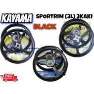 WAVE125 RIM KRISS RIM LC135 4S SPORTRIM  HITAM 3L 3KAKI RIM 3BATANG BLACK #333#RF1#BLACK RIM#